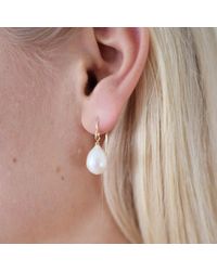 Sophie By Sophie Oval Pearl Drop Earrings - White
