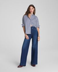 Spanx - Shape Everywear Wide Leg Jeans, Poseidon - Lyst