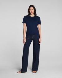 Spanx - Shape Authentic 360 Mid-Rise Easy Flare Jeans With Patch Pockets, Marina - Lyst
