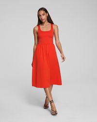 Spanx - Smooth Jersey Scoop Neck Tank Midi Dress - Lyst