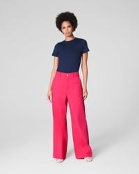Spanx - Supersmoothtm Stretch Twill Wide Leg Pant - Lyst