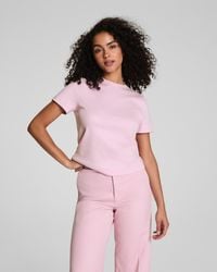 Spanx - Cotton Crewneck T-Shirt - Lyst