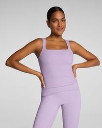 Spanx - Get Moving Square Neck Shelf Tank Top - Lyst