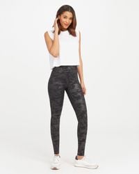 Spanx - Faux Leather Camo Leggings - Lyst
