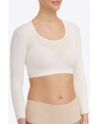 spanx sheer fashion mesh crop top