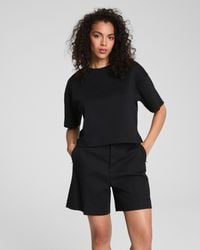 Spanx - Cotton Cropped T-Shirt - Lyst