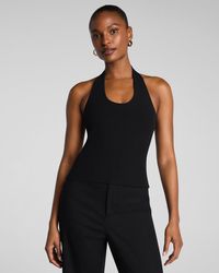 Spanx - Ribbed Knit Halter Tank Top - Lyst