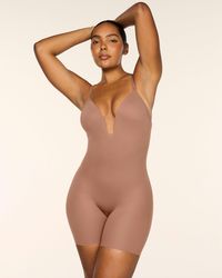 Spanx - Shape Suit Your Fancy Plunge Low-Back Mid-Thigh Bodysuit - Lyst