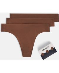 Spanx - Smooth Fit-To-You Supima Cotton Thong 3-Pack - Lyst