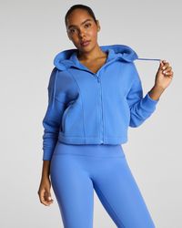 Spanx - Boostup Cotton Fleece Full Zip Hoodie - Lyst