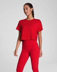 Spanx - Outpace Cropped T-Shirt - Lyst