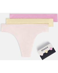 Spanx - Smooth Fit-To-You Supima Cotton Thong 3-Pack - Lyst