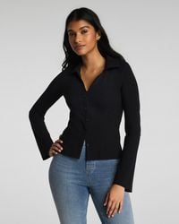Spanx - Ribbed Knit Button Down - Lyst