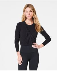 Spanx - ® Better Base Long Sleeve Wrap Top - Lyst