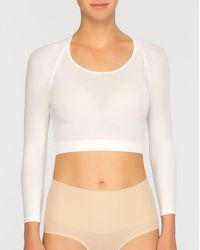 spanx sheer fashion mesh crop top