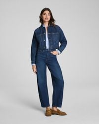 Spanx - Shape Authentic 360 Barrel Leg Jeans, Adriatic - Lyst