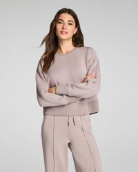 Spanx - Airessentials Luxe Crewneck Long Sleeve Top - Lyst