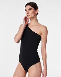 Spanx - Suit Yourself Ribbed One Shoulder Bodysuit - Lyst