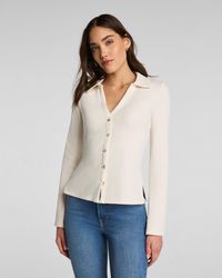 Spanx - Ribbed Knit Button Down - Lyst