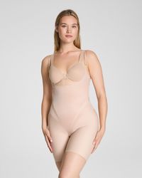 Spanx - Supersculpt Transform Open-Bust Mid-Thigh Bodysuit - Lyst