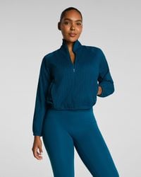 Spanx - Boostup Glow Weave Full Zip Jacket - Lyst
