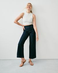 Spanx - Shape Original Everywear Zero Waistband Cropped Wide Leg Jeans, Raw - Lyst