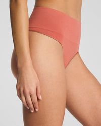 Spanx - Shape Extraordinary Supima Cotton Thong - Lyst