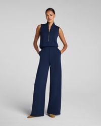 Spanx - Airessentials Shawl Collar Half Zip Top Jumpsuit - Lyst