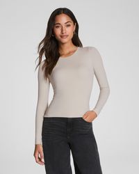 Spanx - Smooth Jersey Crewneck Long Sleeve Top - Lyst