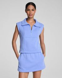 Spanx - Boostup Cotton Fleece Half Zip Top Vest - Lyst