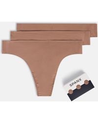 Spanx - Smooth Fit-To-You Supima Cotton Thong 3-Pack - Lyst