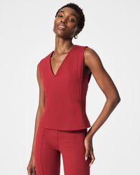 Spanx - The Perfect V-neck Seamed Top - Lyst
