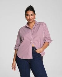 Spanx - Poplin Oversized Button-Up Shirt - Lyst