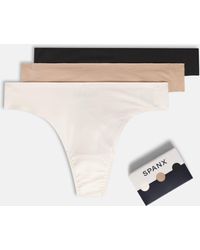 Spanx - Smooth Fit-To-You Supima Cotton Thong 3-Pack - Lyst
