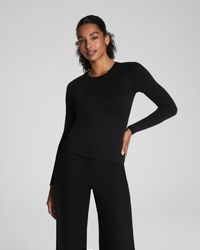 Spanx - Smooth Jersey Crewneck Long Sleeve Top - Lyst