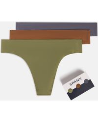 Spanx - Smooth Fit-To-You Supima Cotton Thong 3-Pack Box - Lyst