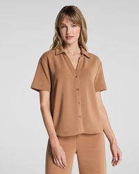 Spanx - Airessentials Sandwashed Button-Down Shirt - Lyst