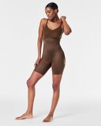 Spanx - Shape Invisible Mid-Thigh Bodysuit - Lyst