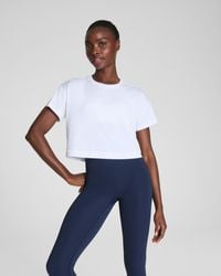 Spanx - Outpace Cropped T-Shirt - Lyst