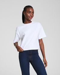 Spanx - Cotton Cropped T-Shirt - Lyst