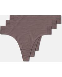Spanx - Smooth Fit-To-You Modal Cotton Thong 3-Pack Box - Lyst
