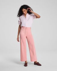 Spanx - Shape Authentic 360 Cropped Wide Leg Jeans With Patch Pockets - Lyst
