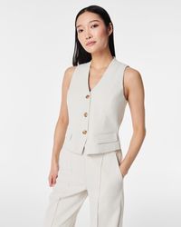 Spanx - Carefree Crepe Vest Top With No-show Coverage - Lyst