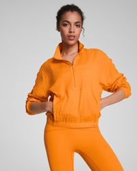 Spanx - Get Moving Textured Half Zip Top - Lyst