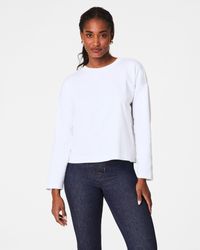 Spanx - ® Cotton Long Sleeve Crewneck Top - Lyst