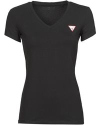 Guess - T-shirt ss vn mini triangle tee - Lyst