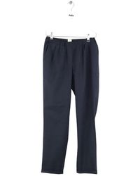 Des Petits Hauts - Pantalon Pantalon droit en coton bleu - Lyst