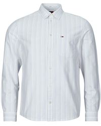 Tommy Hilfiger - Camicia A Maniche Lunghe Tjm Reg Oxford Stripeshirt - Lyst