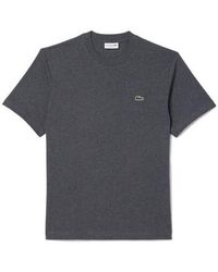 Lacoste - T-shirt T-SHIRT CLASSIC FIT EN JERSEY DE COTON GRIS CHINÉ - Lyst