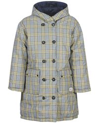 Maison Scotch Donsjas Reversible Double Breasted Jacket In Check And Solid - Blauw